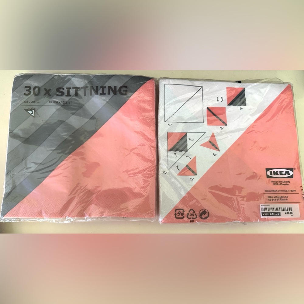 NEW NWT IKEA SITTNING 60 Large Napkins Paper Plane 3 Ply  Germany Party RARE